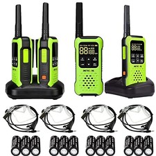 RT649P IP67 Walkie Talkies for Adults, 2 Way Radio with Headset, Clear