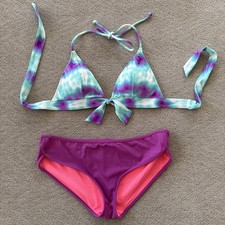 Victoria s Secret Swim Padded Push Up Bikini Set Tie Dye 2014 Small
