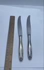 Wallace Sterling Silver Handle Dinner Knives 2 Piece Set 9" Scroll Design — photo 6