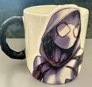 Marvel Spider-Gwen 20oz Sculpted Mug RARE Vandor Ghost Spider Coffee Cup READ
