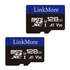 LinkMore 128GB (2-Pack) Micro SD Card, XV13 microSDXC, (2 Pack), A1 V30