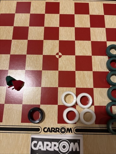 Vintage Carrom Wooden Game Board Table Set Model 108 USA Backgammon Checkers - Picture 4 of 12