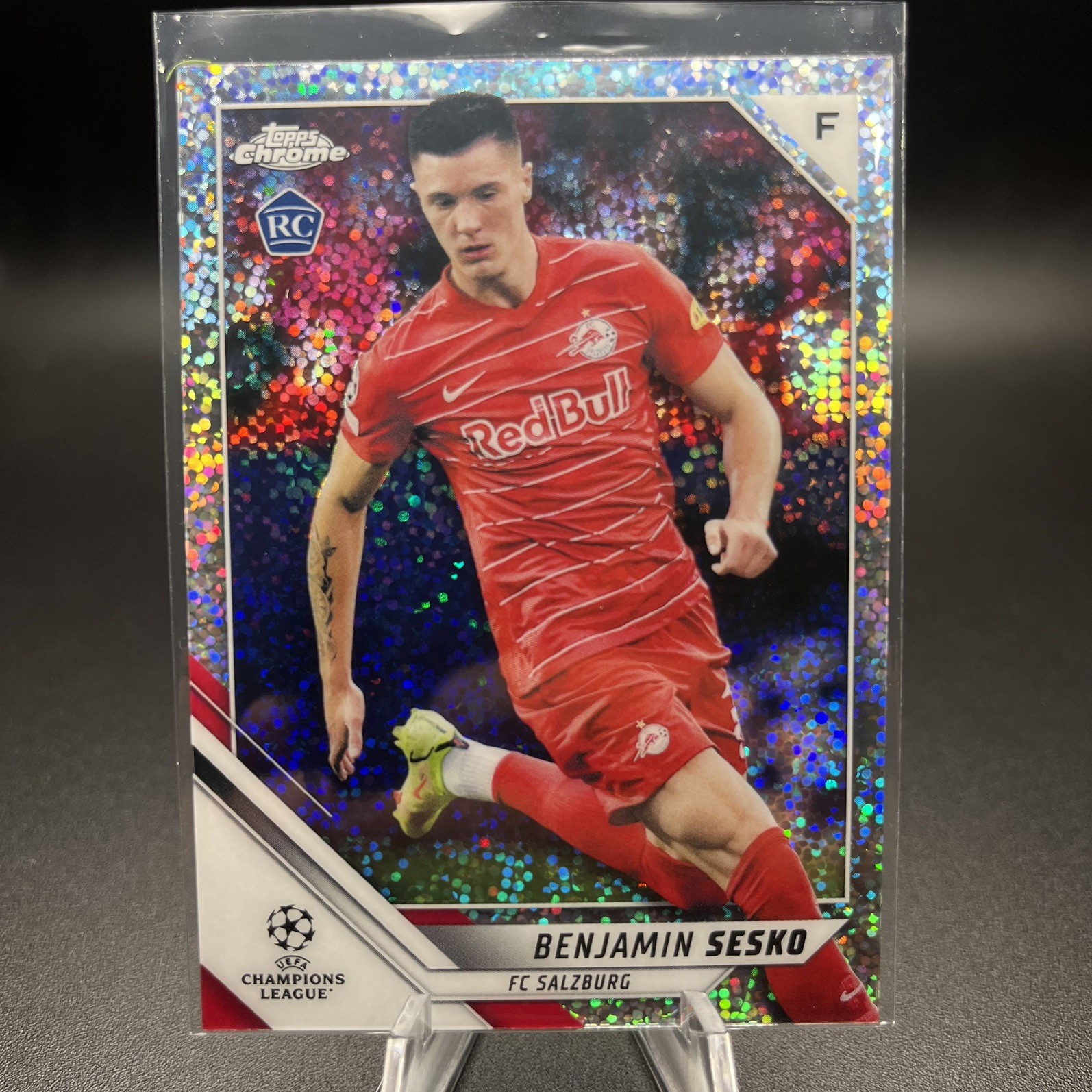 2021-22 Topps Chrome UCL Speckle Refractor Rookie RC Benjamin Sesko #187 | SP