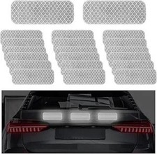 20 PCS Warning Reflective Stickers, Strong Reflective Waterproof Color: Silver