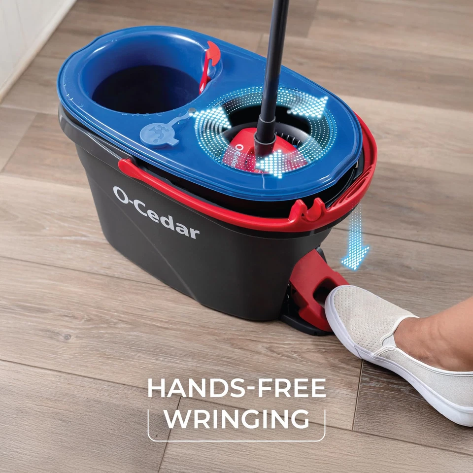 O-Cedar EasyWring RinseClean Microfibra Spin Mop Cubo Sistema de Limpieza de Suelos 3  Foto 2 de 4