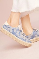 Kaanas Sky Espadrille Sneakers Blue white Natural Colors Lace Up Tennis 8
