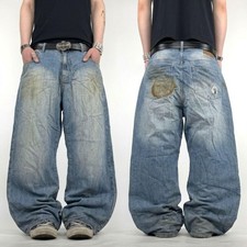 Vintage y2k distressed akademiks grunge archive baggy wide leg jeans