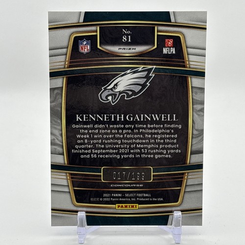 2021 Select KENNETH GAINWELL Blue Prizm /199 #81 Concourse Rookie Steelers SP - Picture 2 of 2
