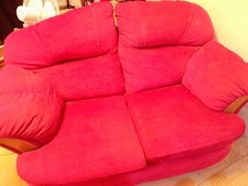 Red Two Seater Sofa Hardly Used 