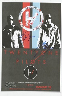 Twenty One Pilots autographed concert poster 2016 Josh Dun and Tyler Joseph