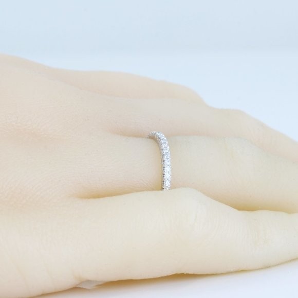 18k White Gold Parade Design Stackable Diamond Et… - image 3