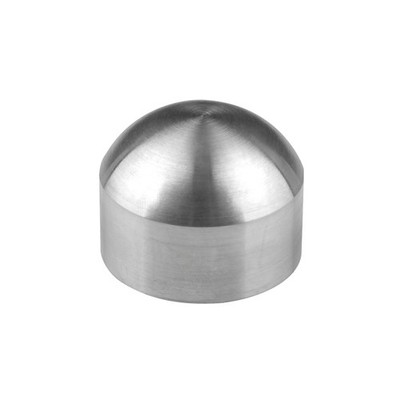 Edelstahl Endkappe hohl V4A leicht gewölbt für Holzrohr Ø 42 mm, Ø 45 mm