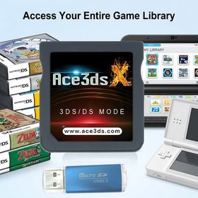 ACE3DS X SDHC For 3DS /2DS/DSi/DS Lite/DS to play NDS games Revolution Cartridge