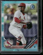 2019 Bowman #BCP-142 Genesis Cabrera Chrome Prospects Aqua Refractor #/125