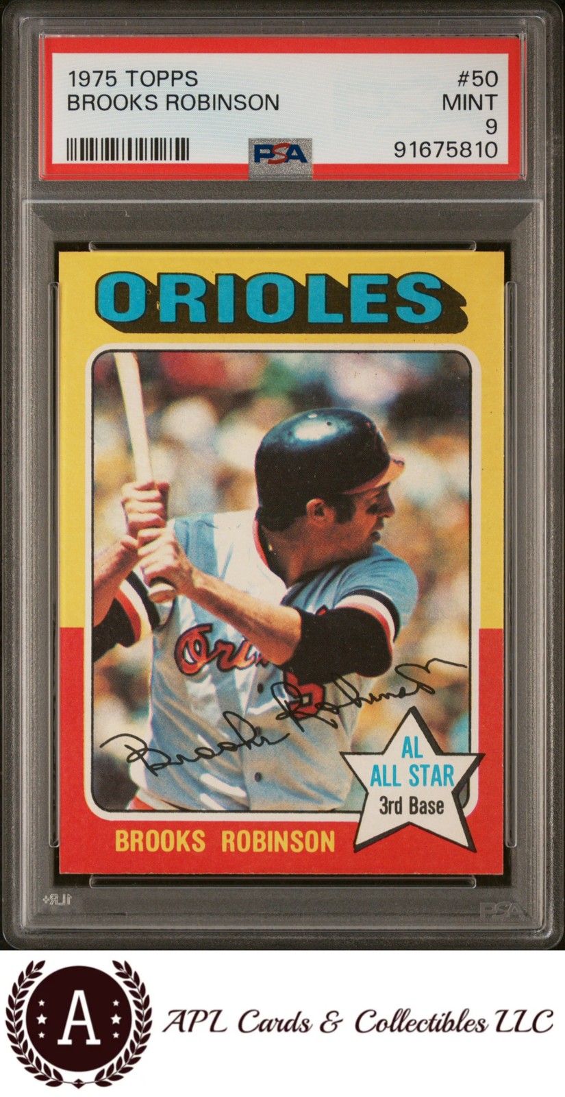 1975 Topps #50 Brooks Robinson PSA 9