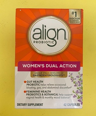 Align Probiotic Supplement Women's Dual Action 42 Capsules Exp 09/26