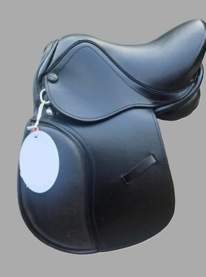 Leder Pony Sattel bequeme ergonomische Passform Stützgriff schwarz Größe 13 Zoll