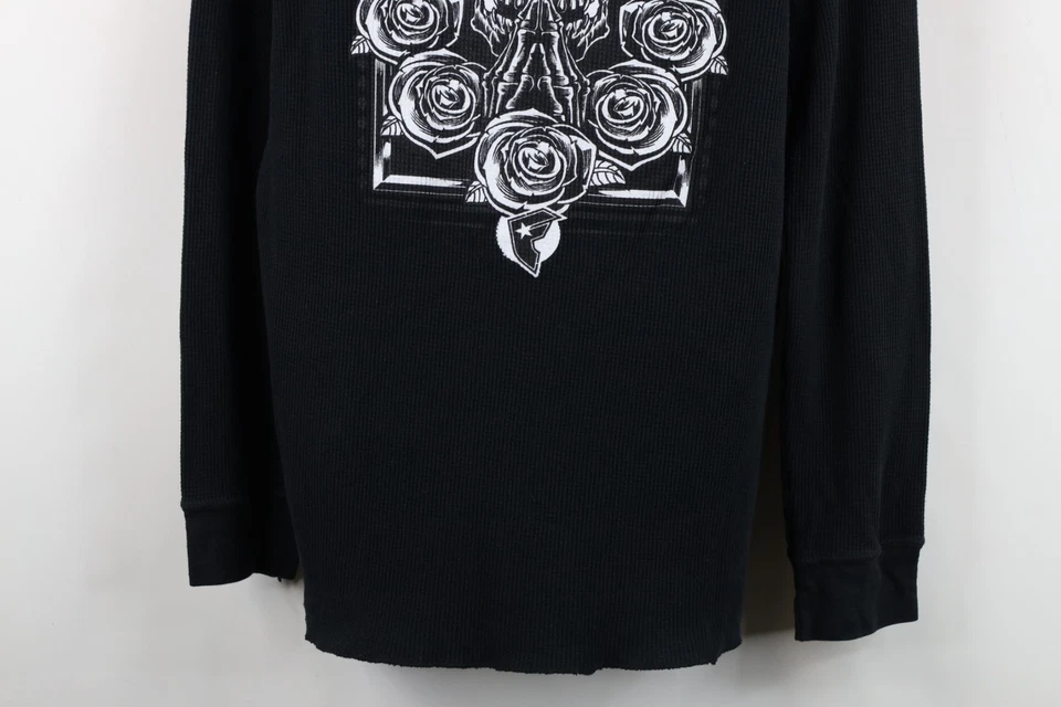 Camiseta De Colección Famosa Estrellas y Correas Para Hombres 2XL Calavera Térmica Tejido Gofre Manga Larga Foto 3 de 4