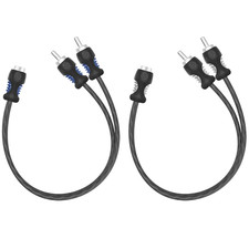 R1F2M OFC 1 Female to 2 Male RCA Y Adapter Car Audio 1Ft Splitter