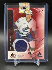 2025-26 SP Game Used Ty Mueller Authentic Rookies Red Jersey Canucks