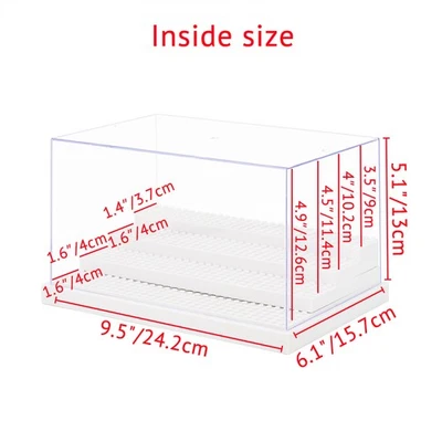 VECTORSOUL001 UK White Acrylic Display Case Box Perspex 4 Step For Minifigures Building Blocks