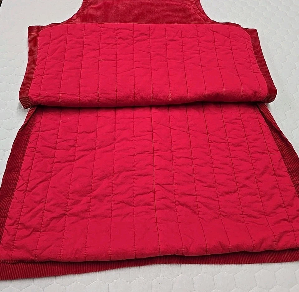 Buykud Mujer Informal Pana Largo Estilo Vintage Chaleco Abrigo Talla XL Rojo Lagenlook Foto 4 de 4