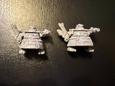Warhammer Epic 40K Space Ork gray plastic Stompers x2 - OOP - Games Workshop