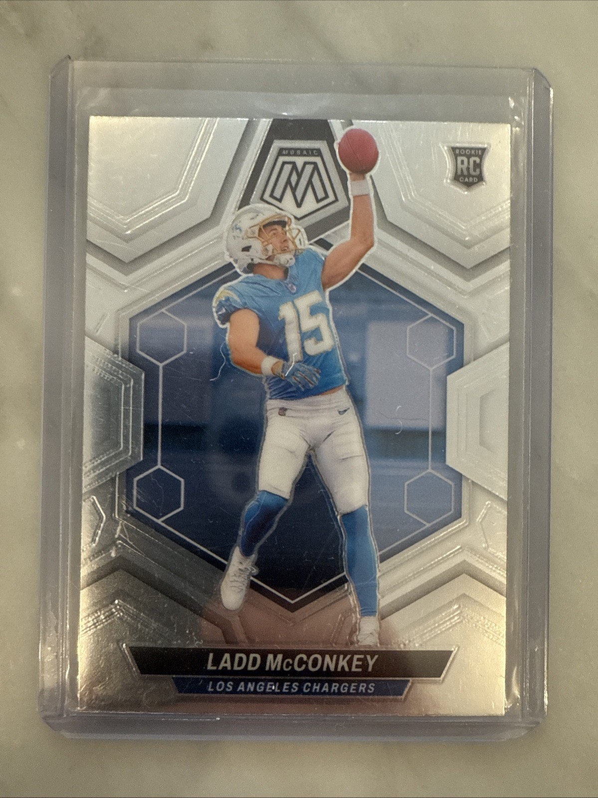 2024 Panini Mosaic - Rookies Ladd McConkey #334 Silver Prizm (RC)