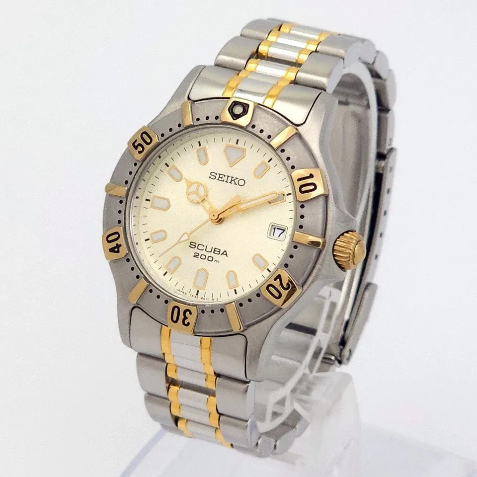 SEIKO セイコー スキューバ 200m 7N35-6010 N MINT] Seiko Diver Scuba 7N35-6010 200m Quartz Mens Watch