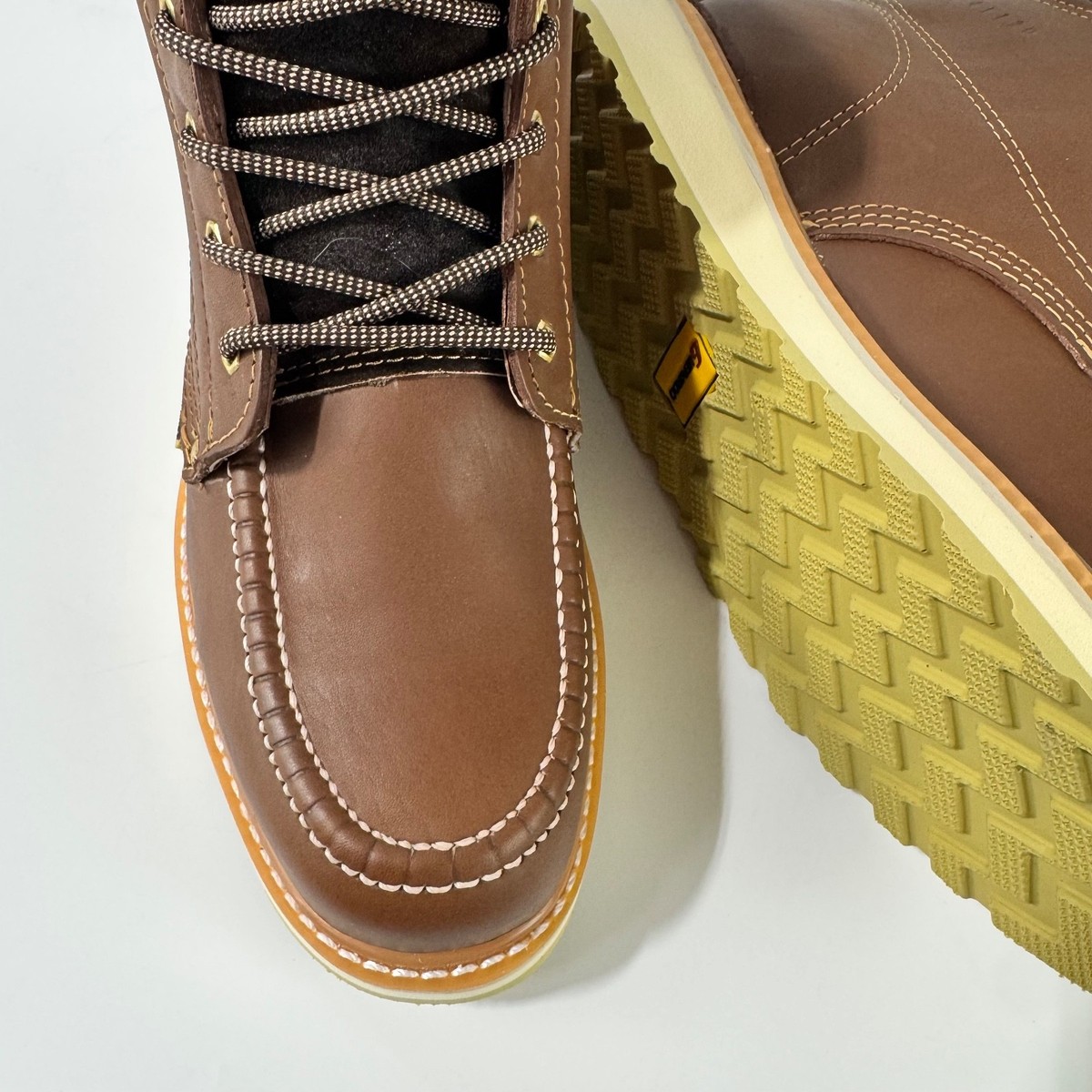 Guepardo Men\'s Moc Toe Boots Brown Size 8.5 D Made in USA Soft Toe Men main image 2