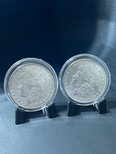 (2) 1896-P-AU/UNC Morgan Silver Dollar ~ Better Date