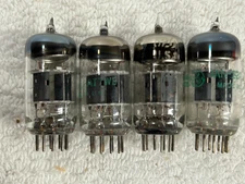 4 -  Ge 6201 Heavy Duty (12AT7WA) Vacuum Tubes Tubes - Tested