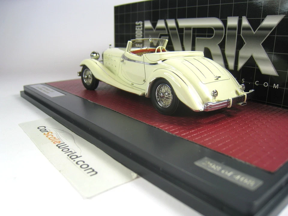 DELAGE D8S DE VILLARS ROADSTER 1933 1/43 MATRIX (WHITE) - Imagen 3 de 3