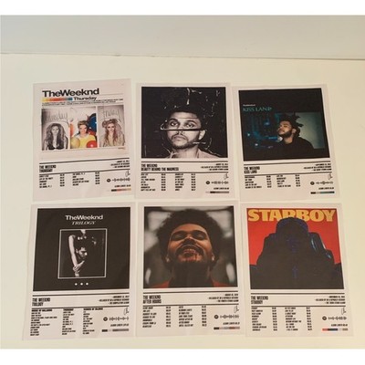 The Weekend After Hours 8x10 Unframed lot Of 6 Album Cover Poster Canvas Decor