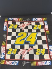 NASCAR  24 JEFF GORDON Checkered Flags Cotton Fabric 5 Design Panels