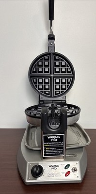 WARING Pro WMK300 Professional Belgian Waffle Maker SIlver clean Tested working