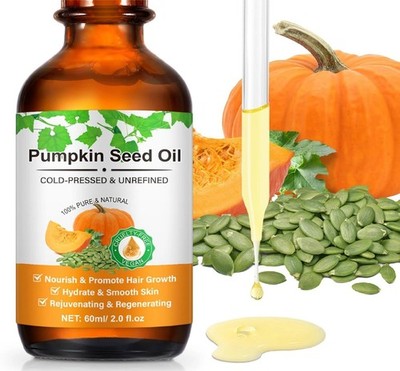 WHLH & WELL-BEING Pumpkin Seed Oil for Hair Growth, 100% Pure Raw Cold