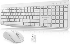 Combo De Teclado Y Mouse Inalambricos Compact Slim Para Computadora port til PC