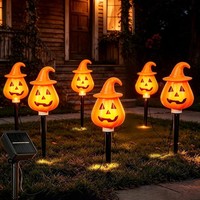 Halloween Deko KüRbis 6 StüCk Solarlampen FüR Outdoor Garten Terrasse