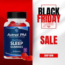 DOORBUSTER Avinol PM Sleep Gummies - All Natural Ingredients, Great Tasting 60ct