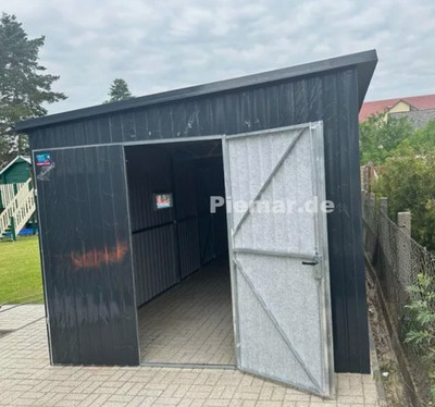 Blechgarage  3 x 5 x 2.4 m Kondensvlies Garage Fertiggarage Storage Room| 30268