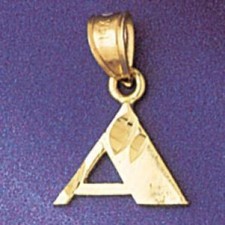 Initial A Charm Pendant 14k Gold
