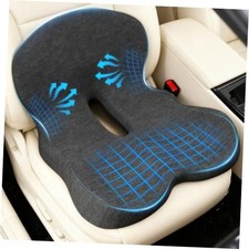 Memory Foam Car Seat Cushion with Back Support, Truck Driver Cushion Dark Gray