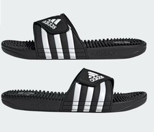 Adidas Men's Adissage Slide Sandals, Men  s 7, Black/White, New