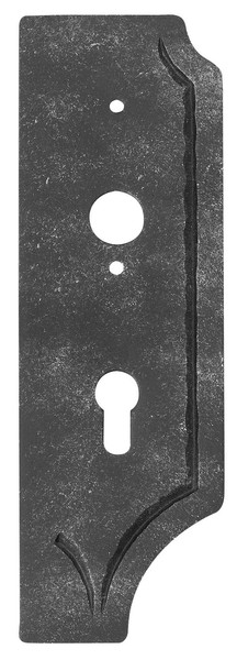 Schlossplatte Rechts | MaßE: 85X260X4 Mm | Dornmaß: 40 | Stahl S235JR, Roh-image