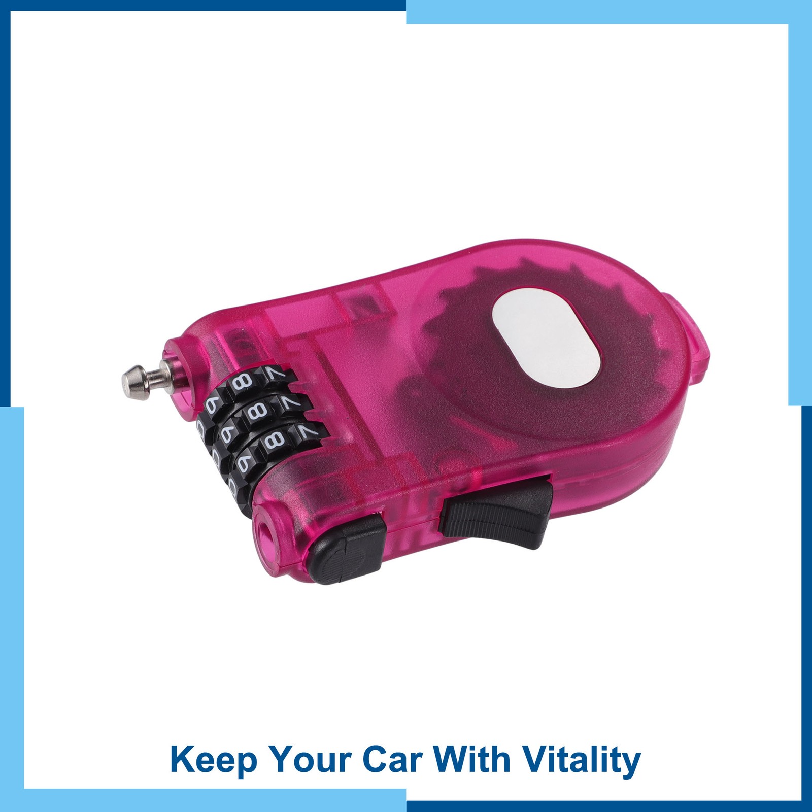Adjustable Retractable Bike Chain Lock with 3 Digit Bike Loc