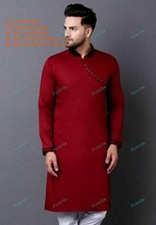Mens Kurta Shirt Kurta Cotton Fabric Indian Ethnic Dress Mens Tunic Kurta Handma