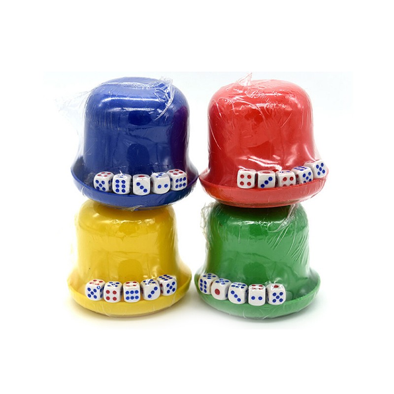 Bar Party Dice Cup Drinking Board Game Gambling Dice Box 10mm d6*5 Tab PbY Est1