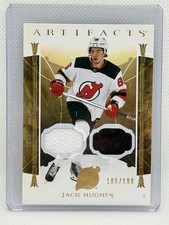2022-23 UD Artifacts Jack Hughes NJ Devils Gold Material Relics #d 109/199 #117