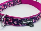 Blueberry Pet Pink/Purple Floral Heavy Duty Large Breed Dog Collar & Flower — photo 6